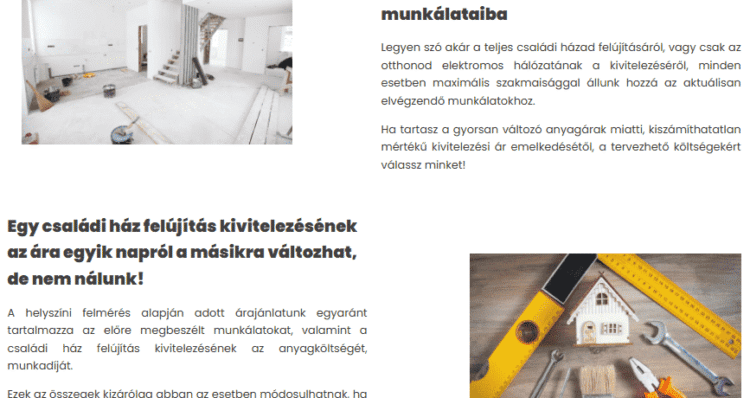 Családi ház felújítás